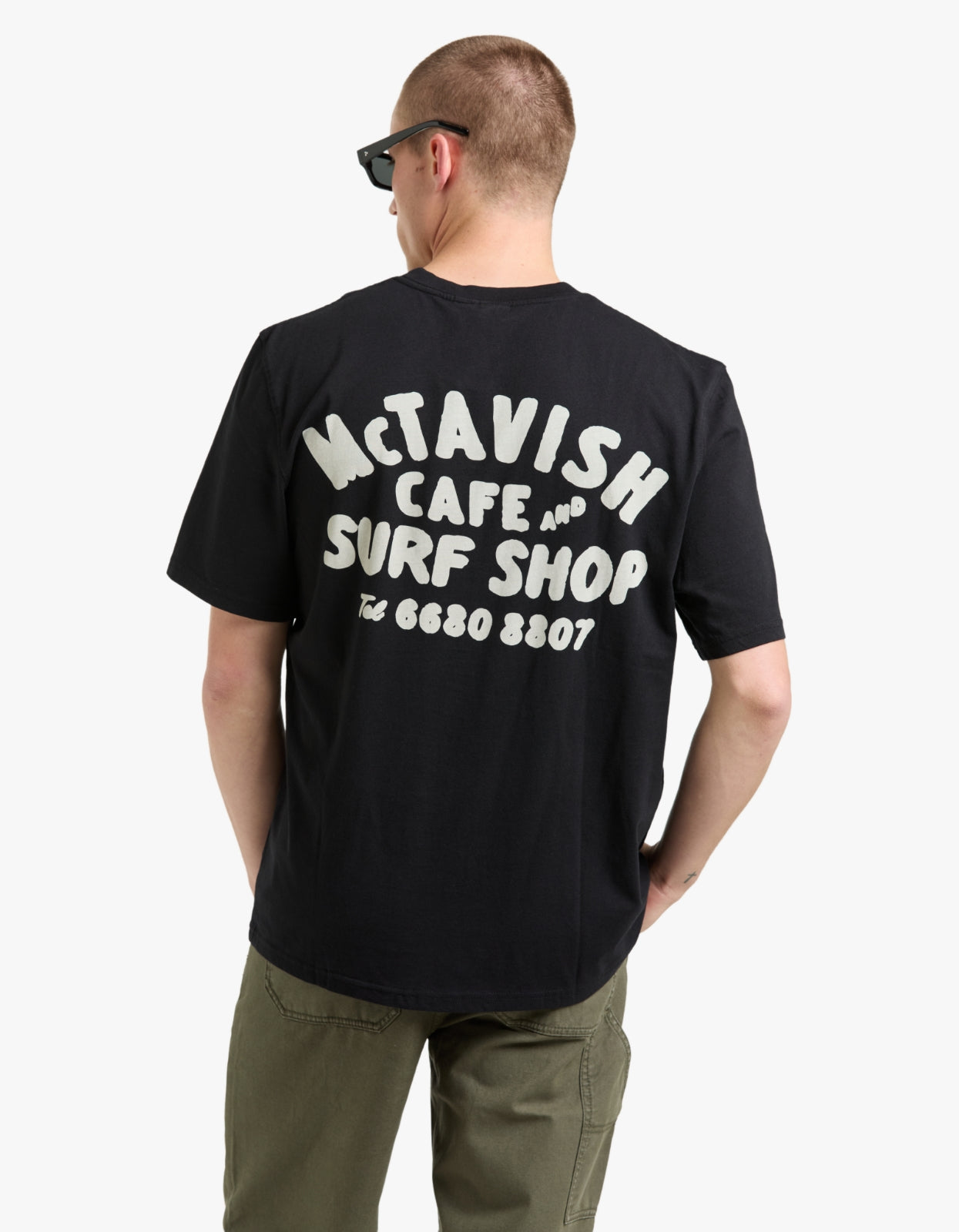 Surf Shop Cafe Tee - Black