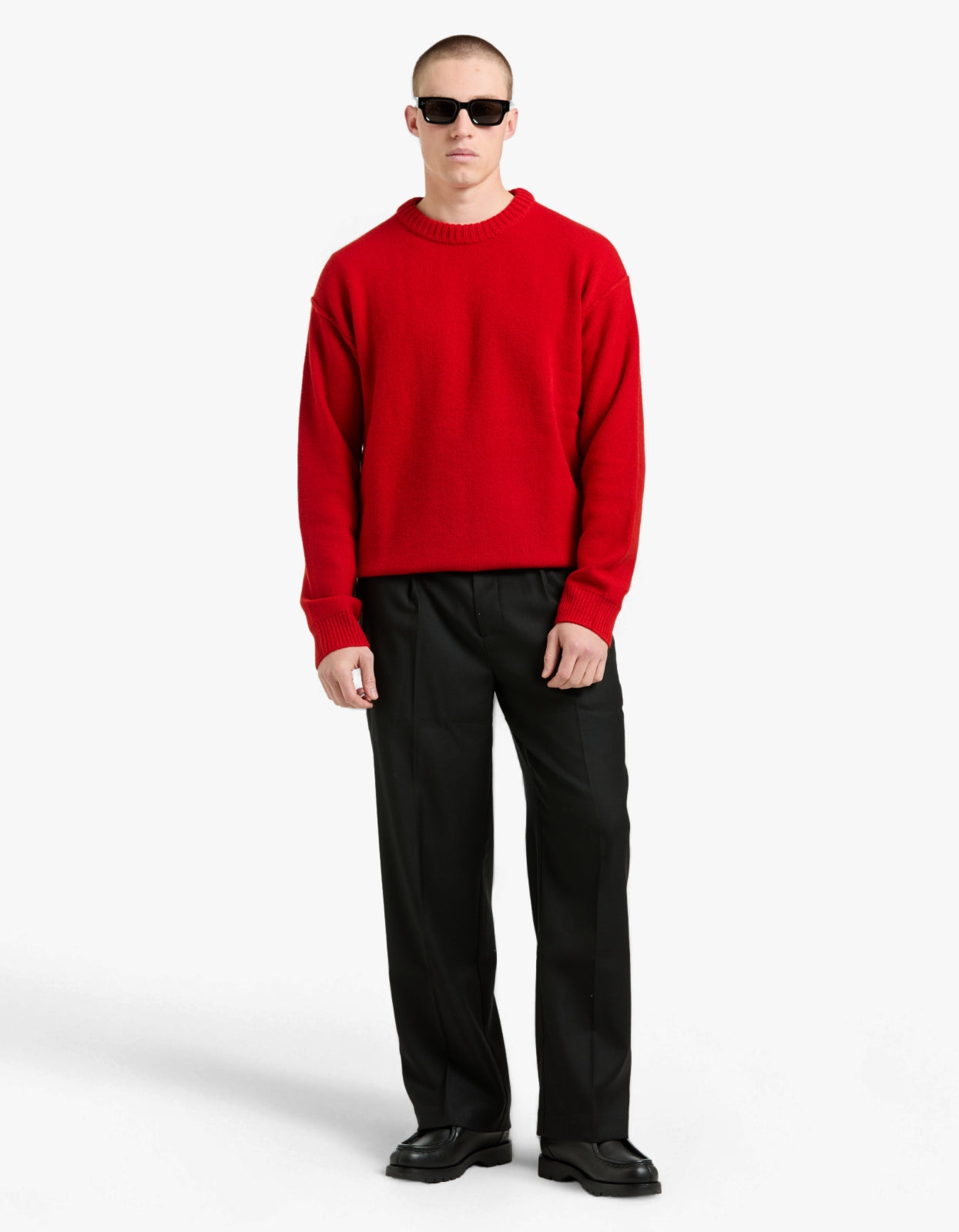 Reverse Seam Knit - Red