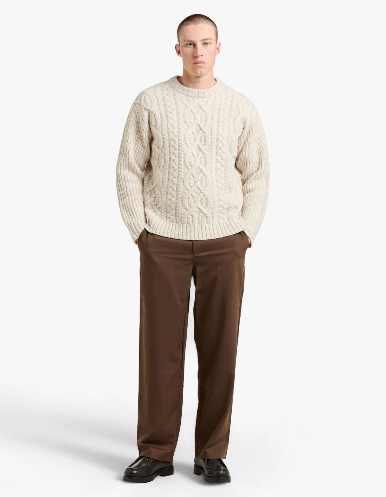 Celtic Merino Knit - Chalk