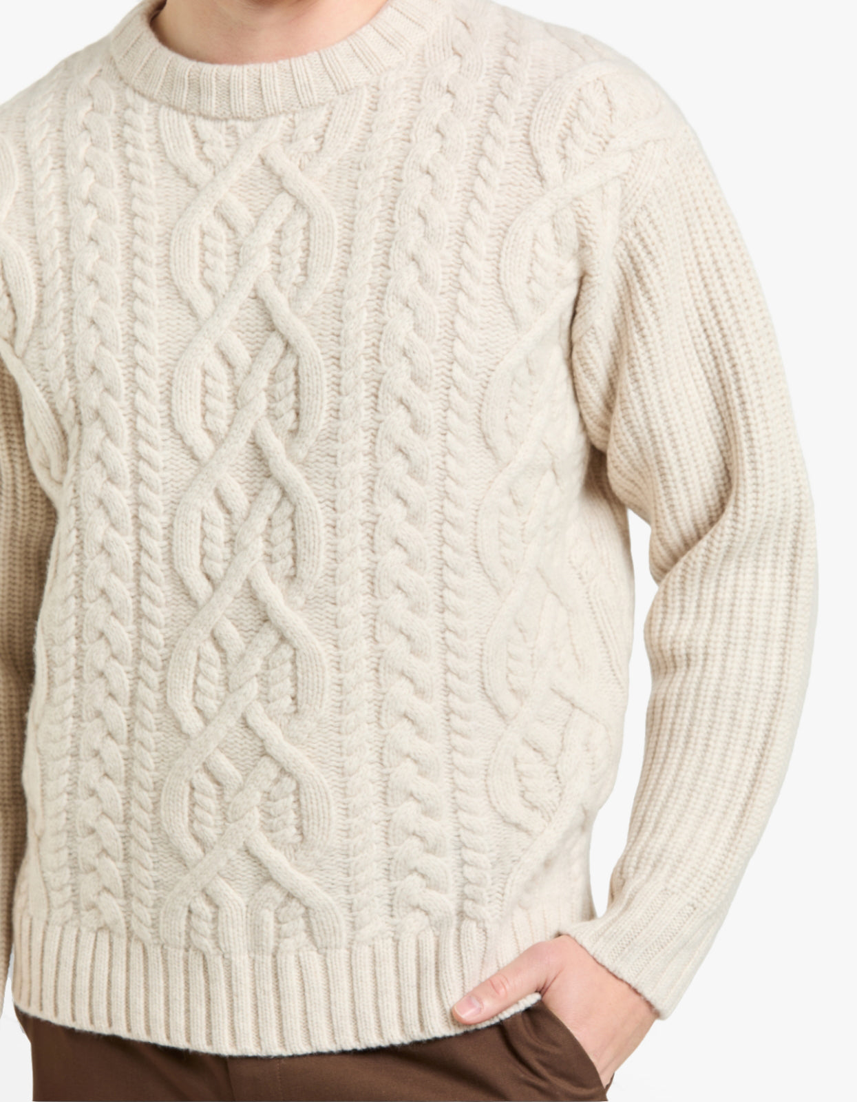 Celtic Merino Knit - Chalk