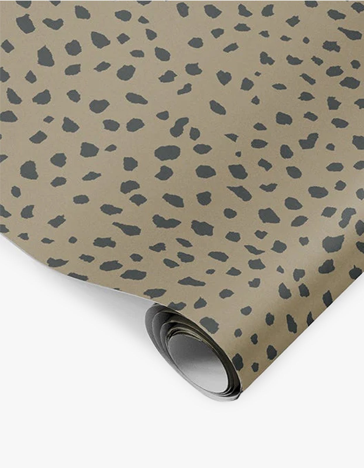 Cat Spots Wrapping Paper - Mid Khaki/Charcoal