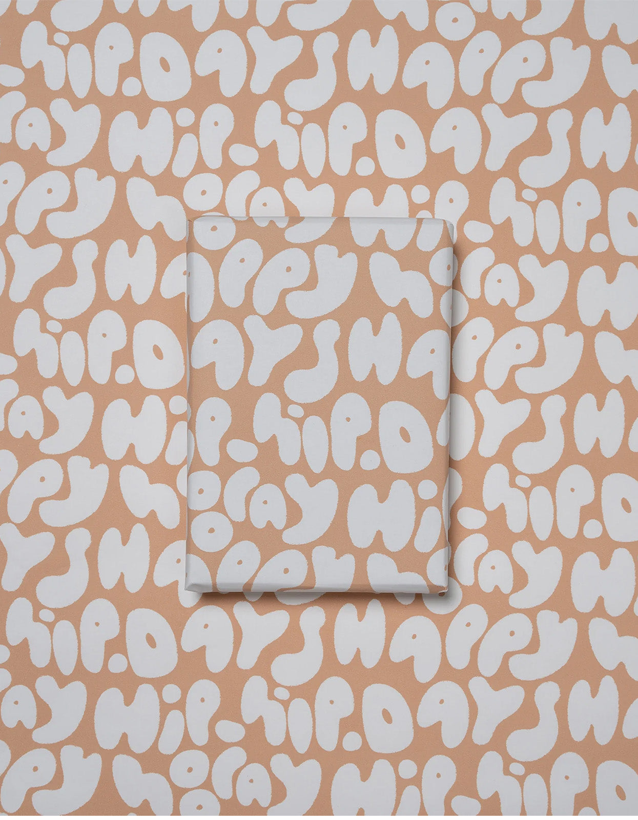 Happy Days Reverse Wrapping Paper - Toffee