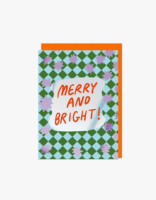 Merry And Bright Card - Green