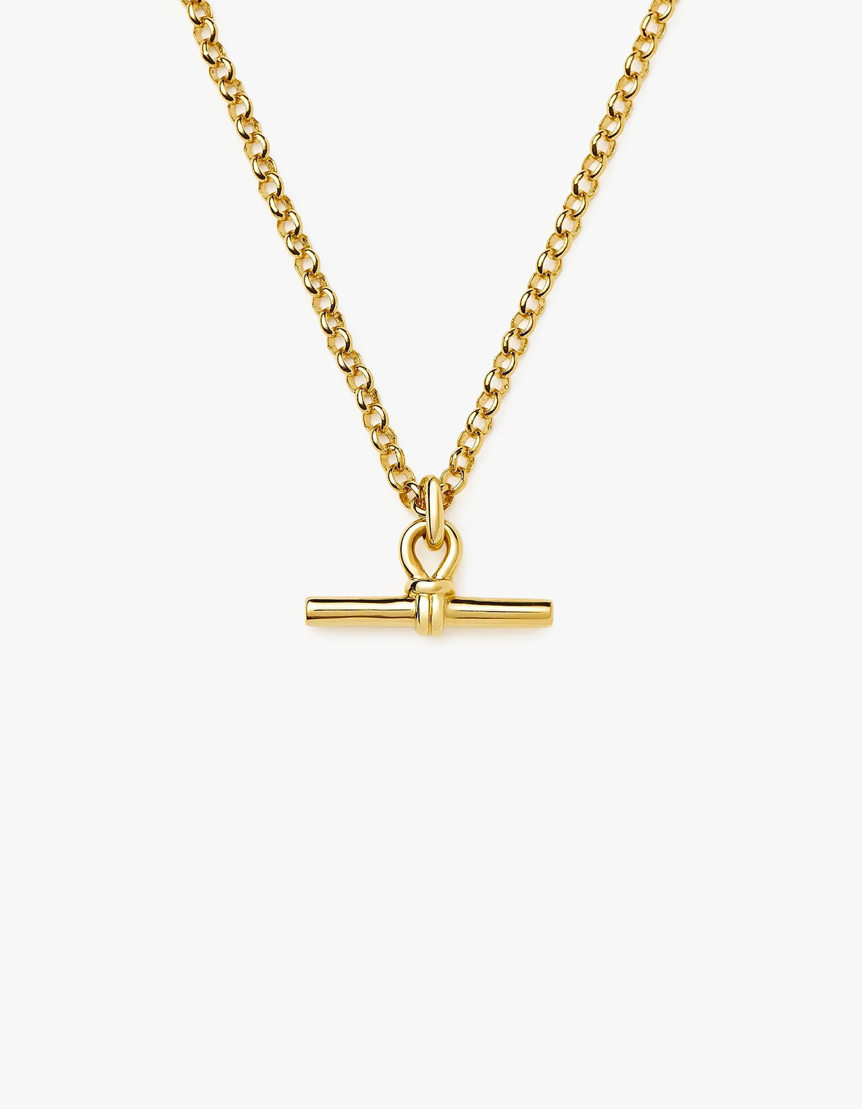 Chunky T-Bar Chain Necklace - Gold