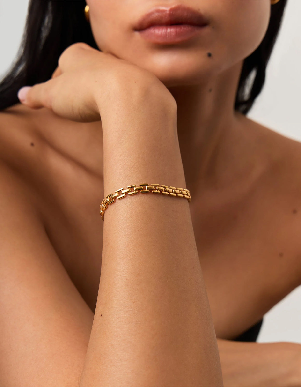 Timepiece Link Chain Bracelet - Gold