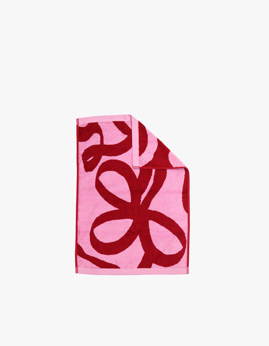 Ribbon Hand Towel - Pink