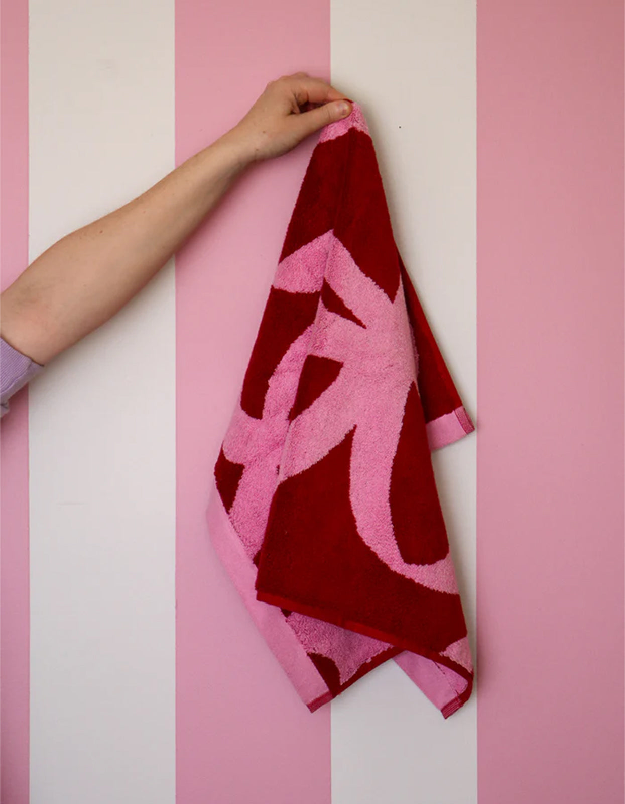 Ribbon Hand Towel - Pink
