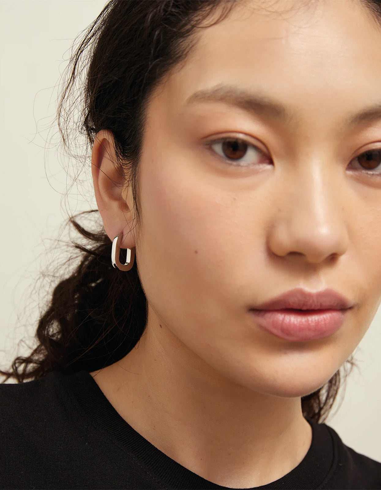 Plump Remie Hoop Earrings - Silver