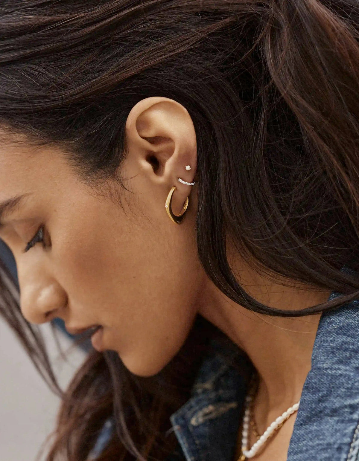 Harris Reed Fearless Medium Hoop Earrings - Gold