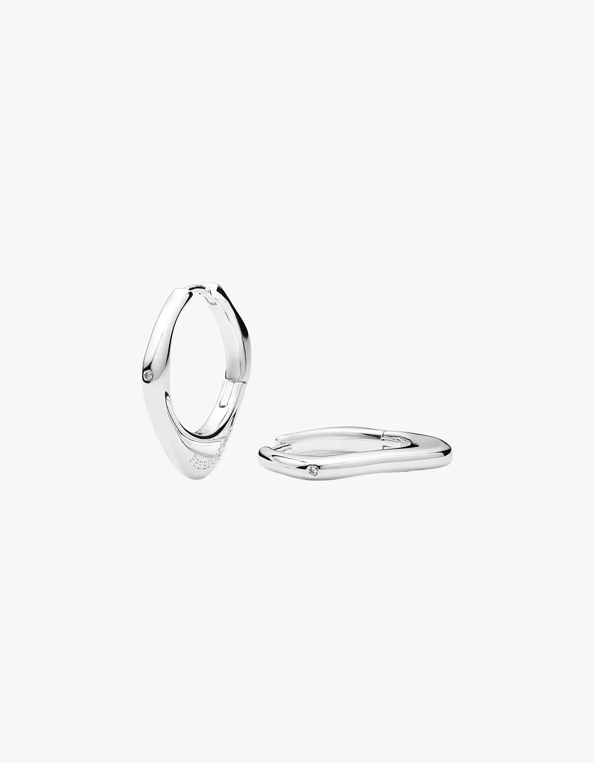 Harris Reed Fearless Medium Hoop Earrings - Silver