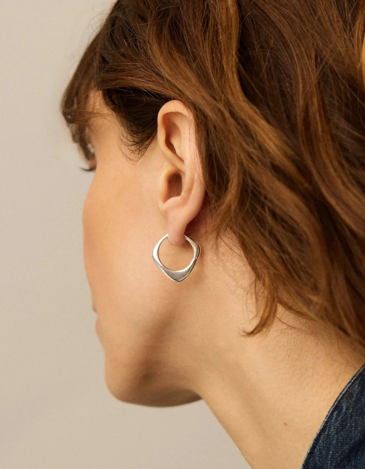 Harris Reed Fearless Medium Hoop Earrings - Silver