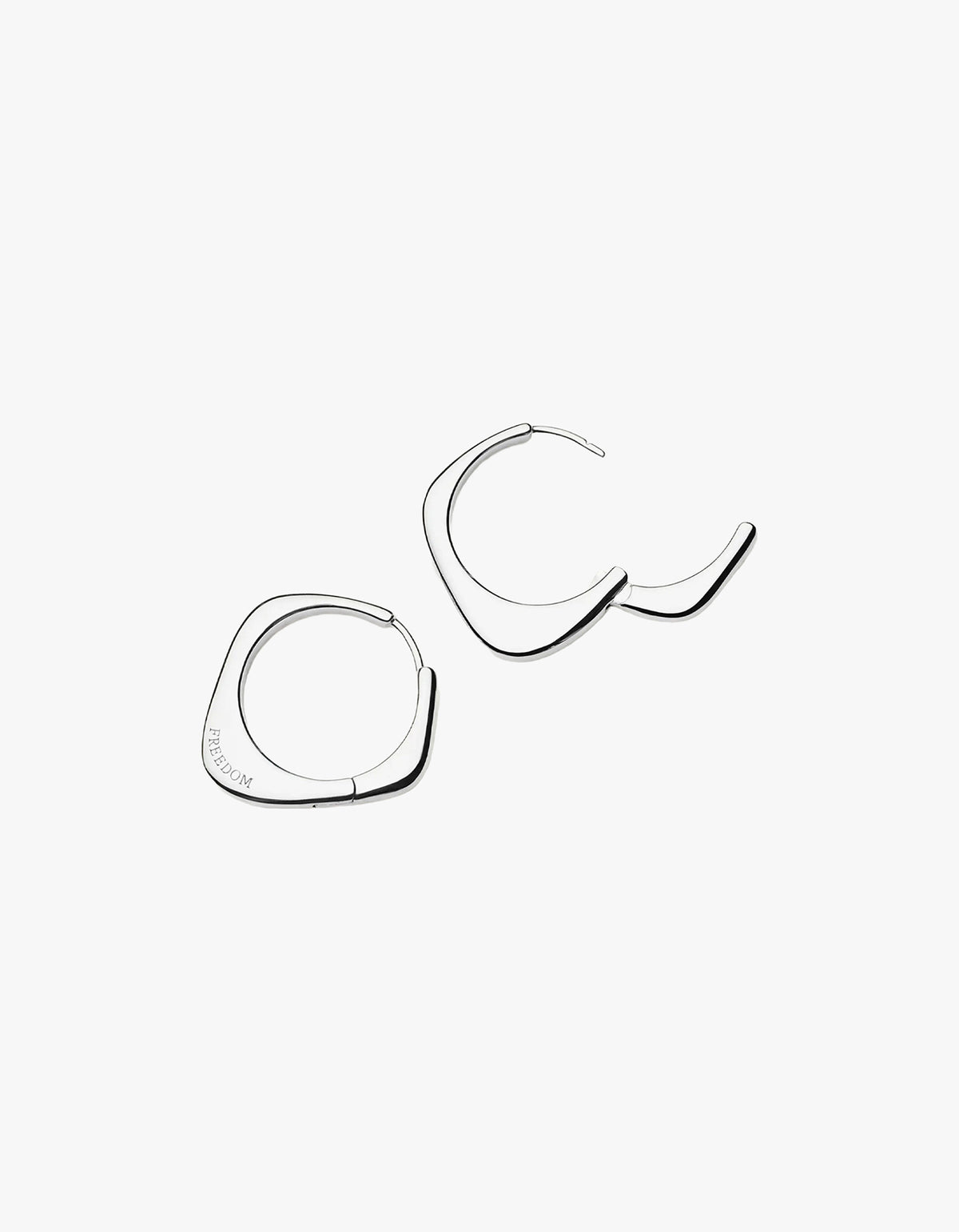 Harris Reed Fearless Medium Hoop Earrings - Silver