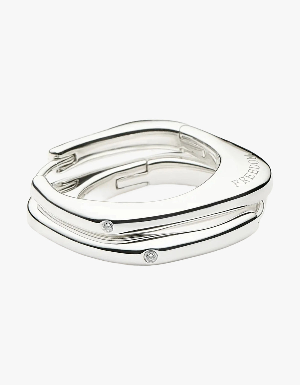 Harris Reed Fearless Medium Hoop Earrings - Silver