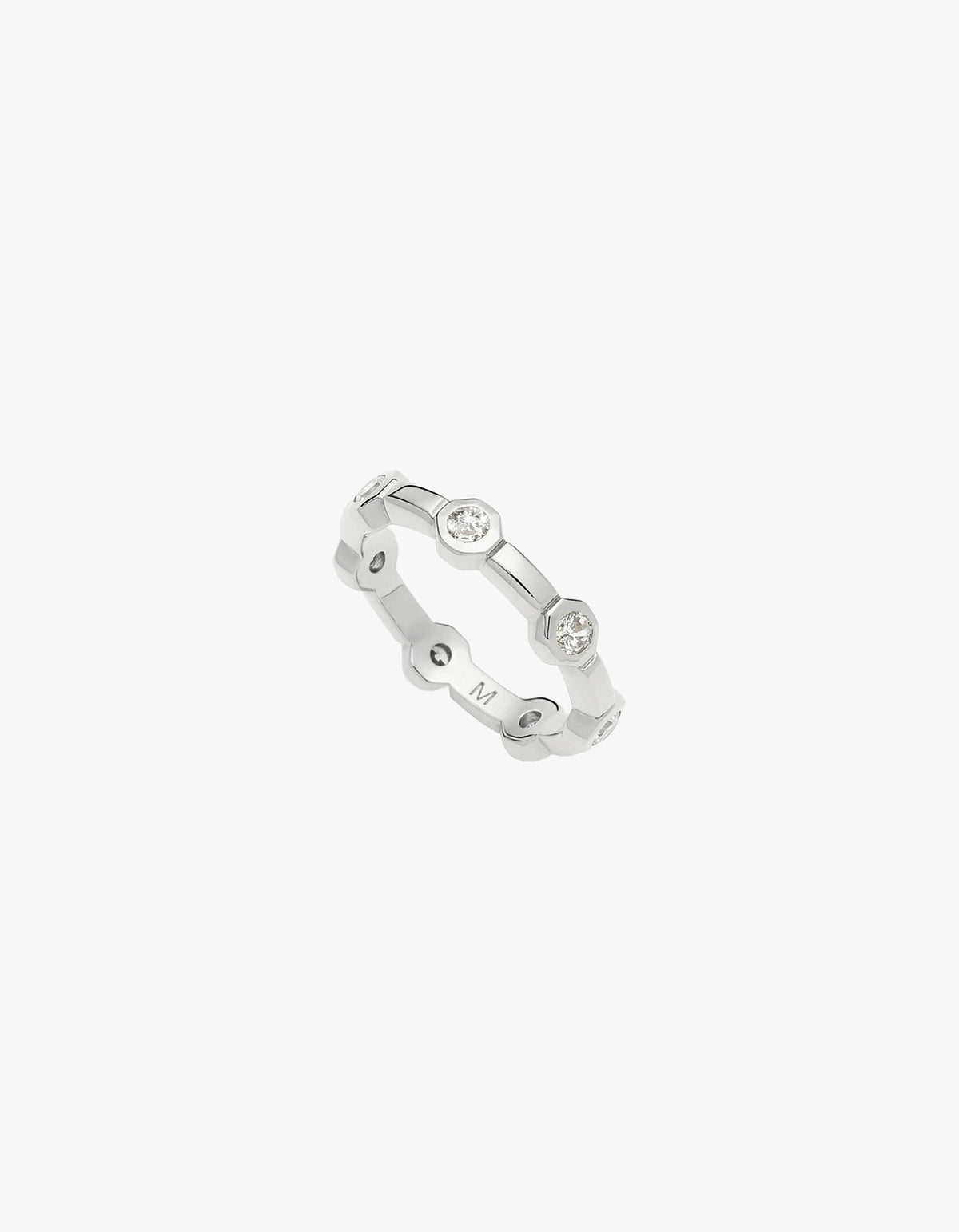 Lucy Williams Stackable Tennis Ring - Silver