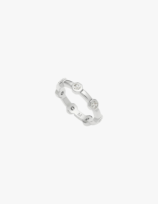 Lucy Williams Stackable Tennis Ring - Silver