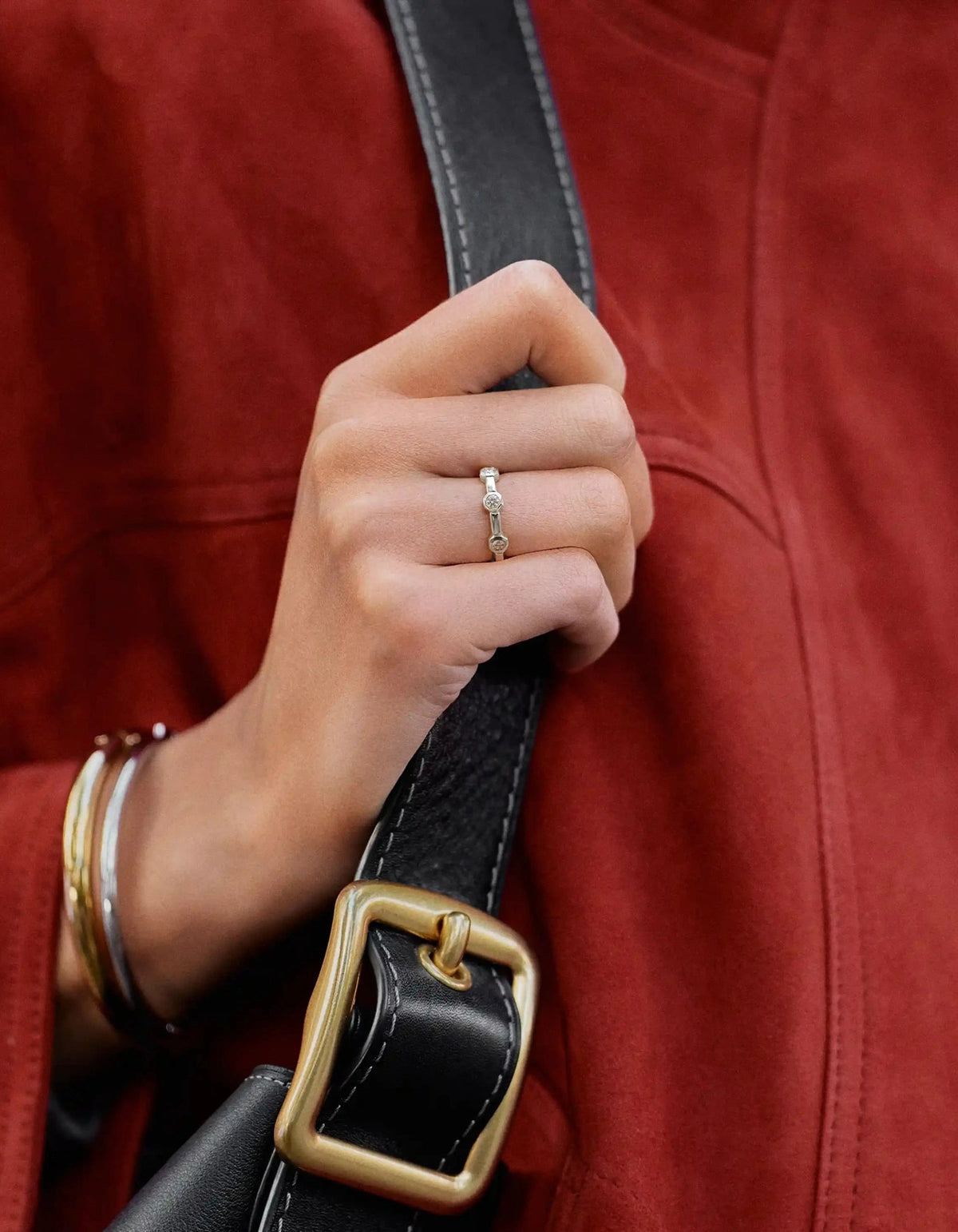 Lucy Williams Stackable Tennis Ring - Silver