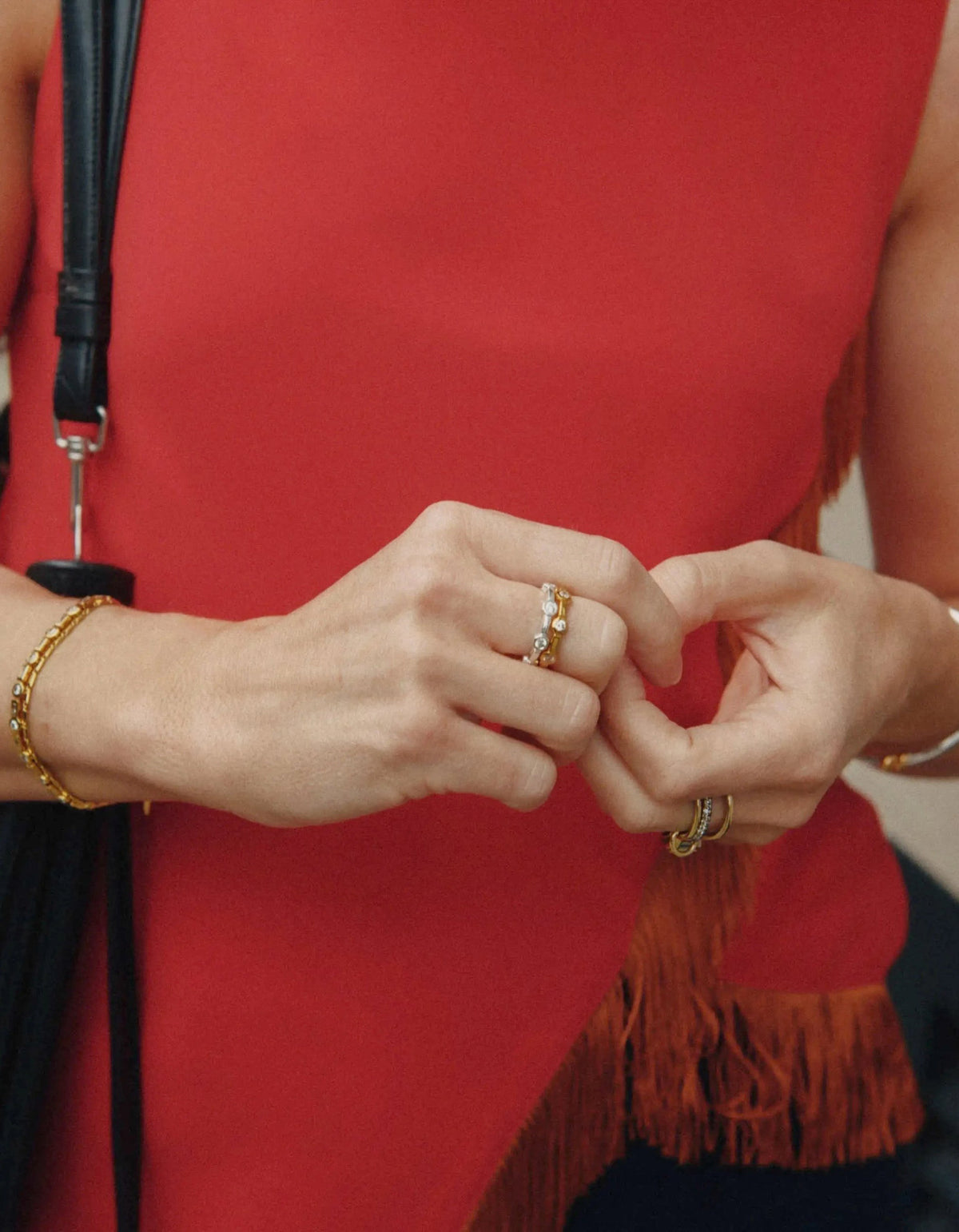 Lucy Williams Stackable Tennis Ring - Silver