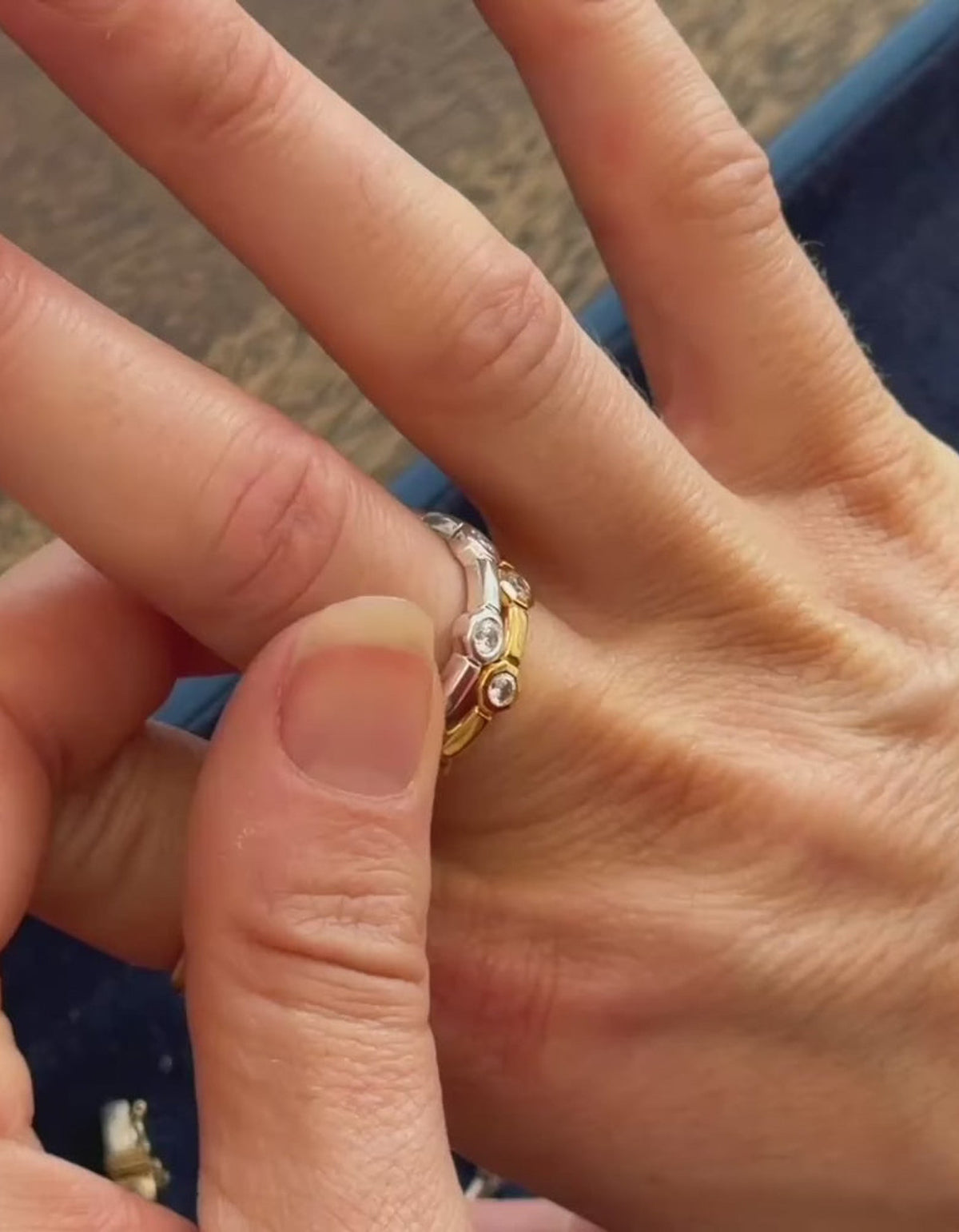 Lucy Williams Stackable Tennis Ring - Silver