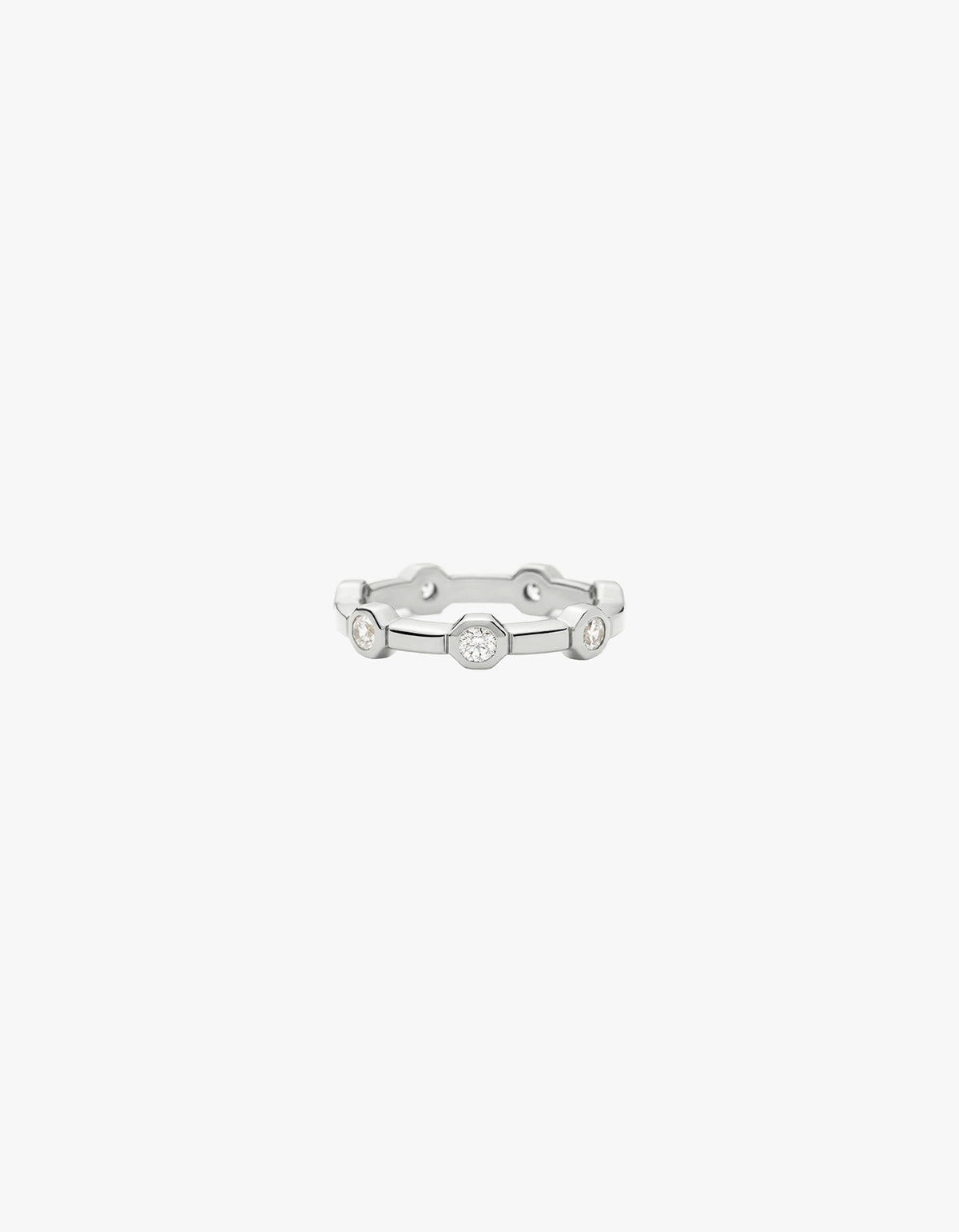 Lucy Williams Stackable Tennis Ring - Silver