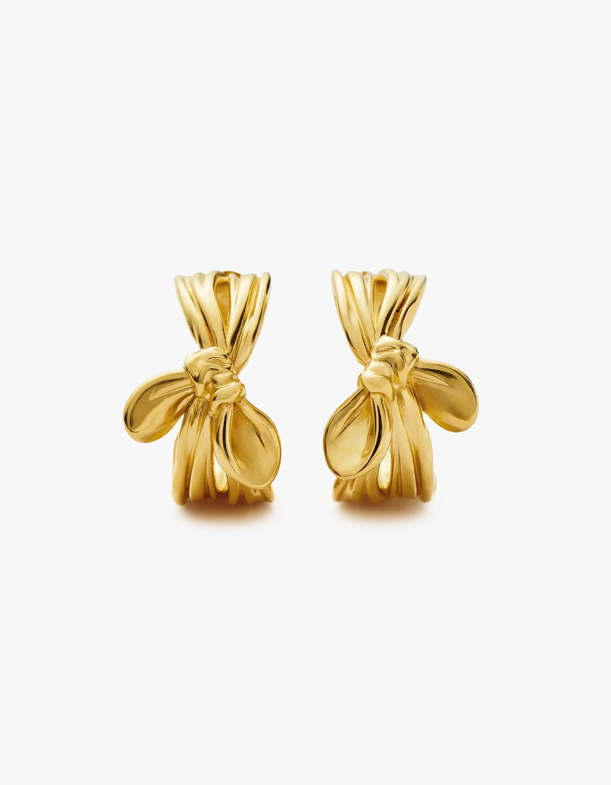 Mark Gong Bow Hoop Earrings - Gold