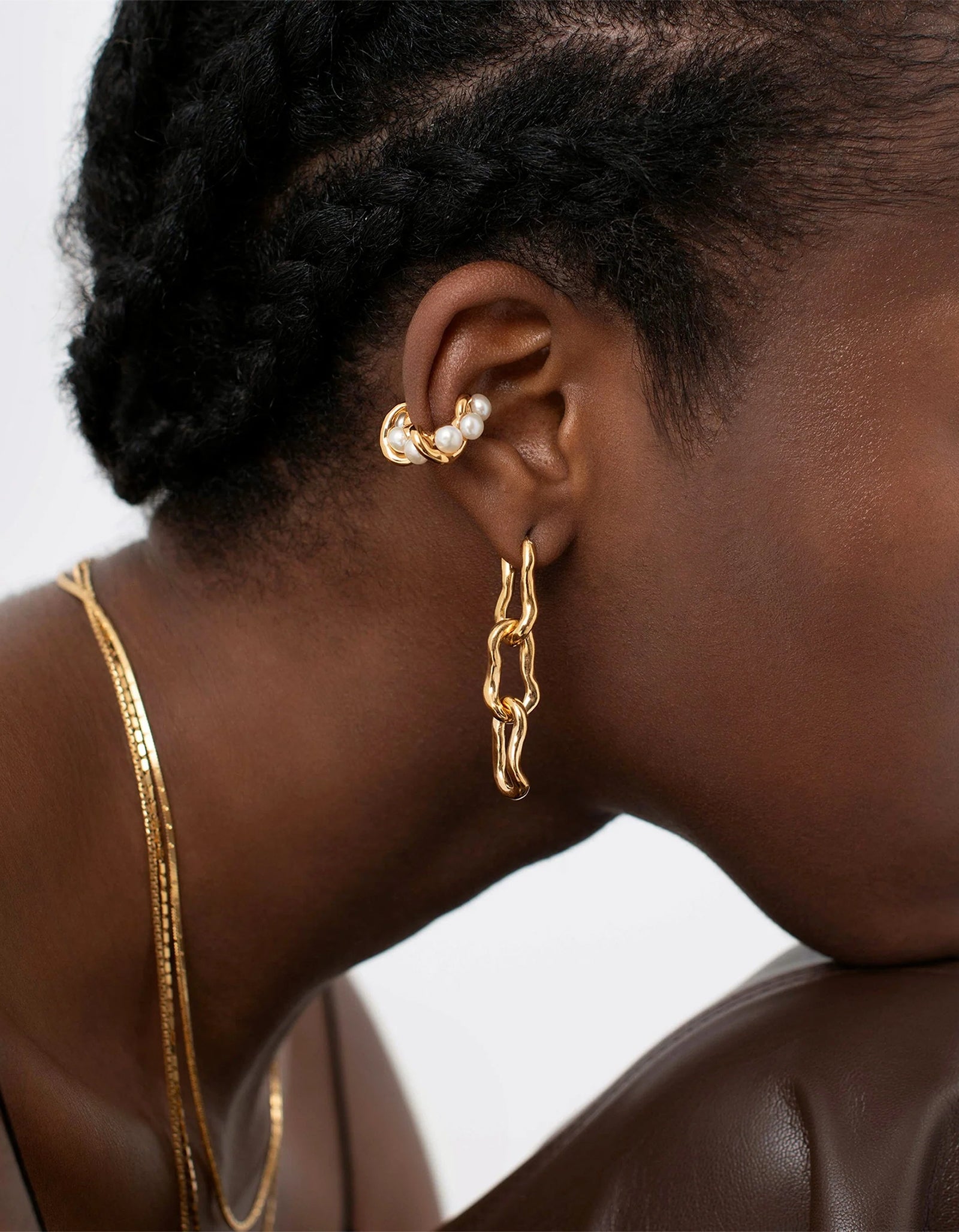 Ovate hoop deals earrings