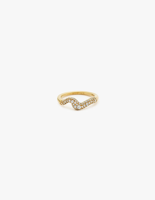 Molten Snow Stacking Ring - Gold
