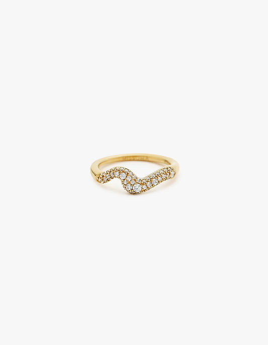 Molten Snow Stacking Ring - Gold
