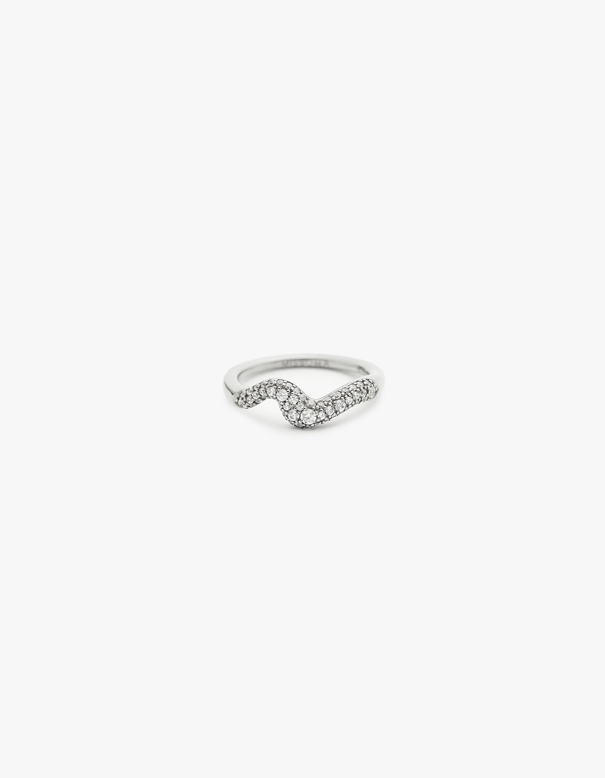 Molten Snow Stacking Ring - Silver