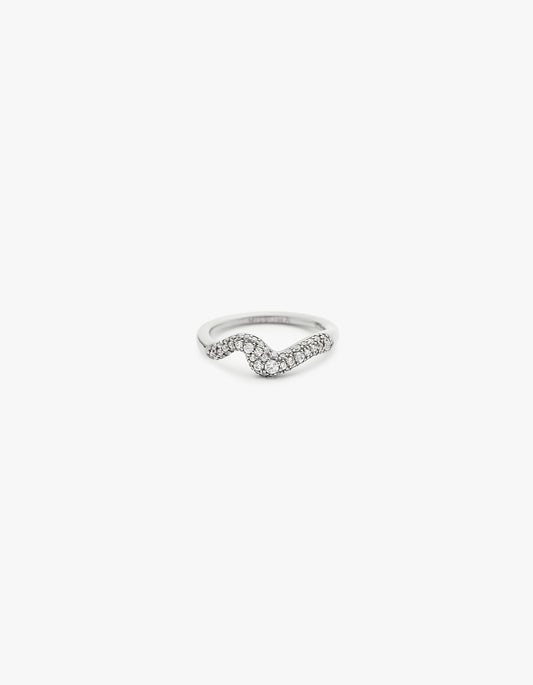 Molten Snow Stacking Ring - Silver