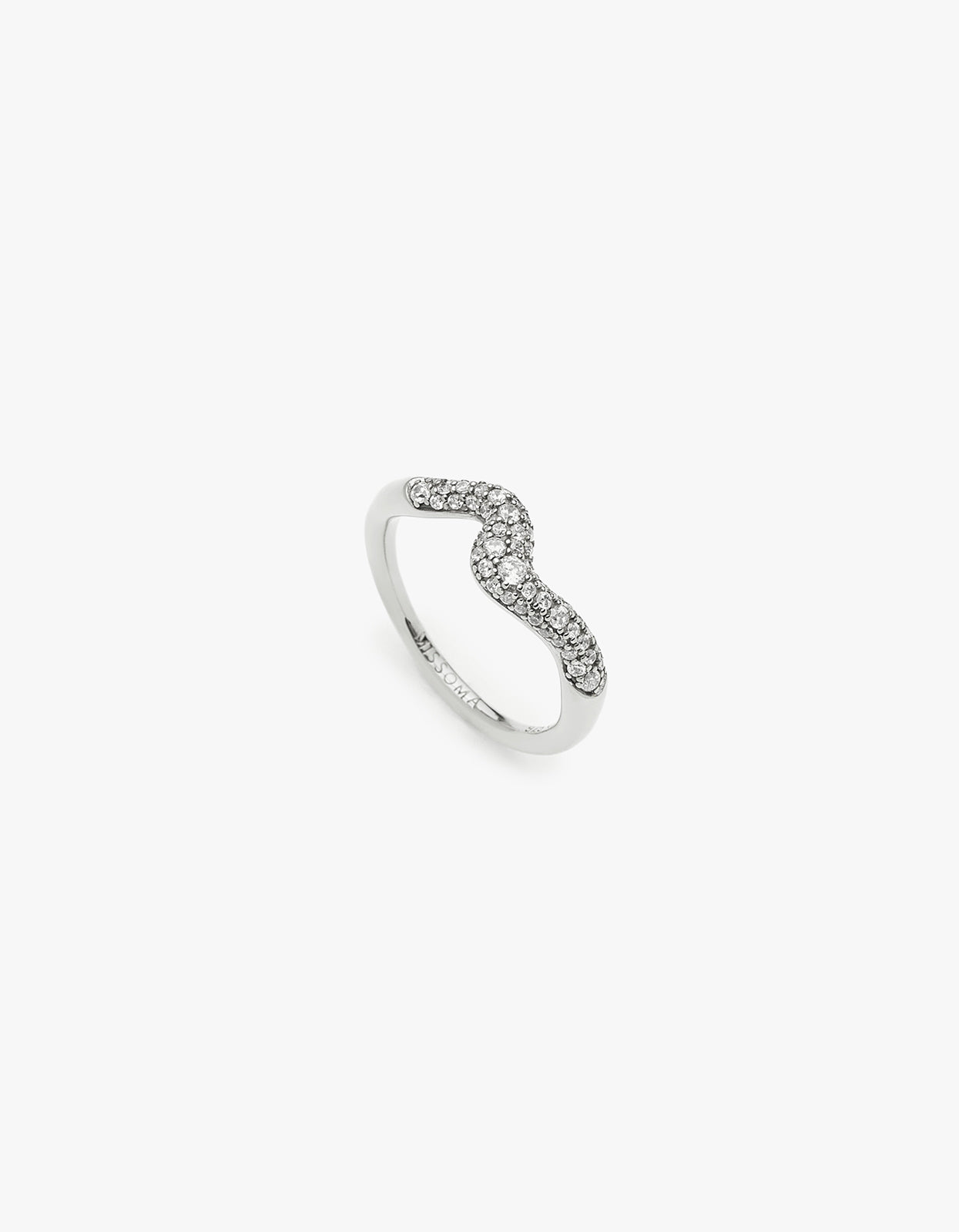 Molten Snow Stacking Ring - Silver