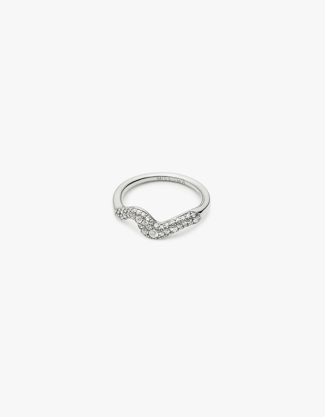 Molten Snow Stacking Ring - Silver