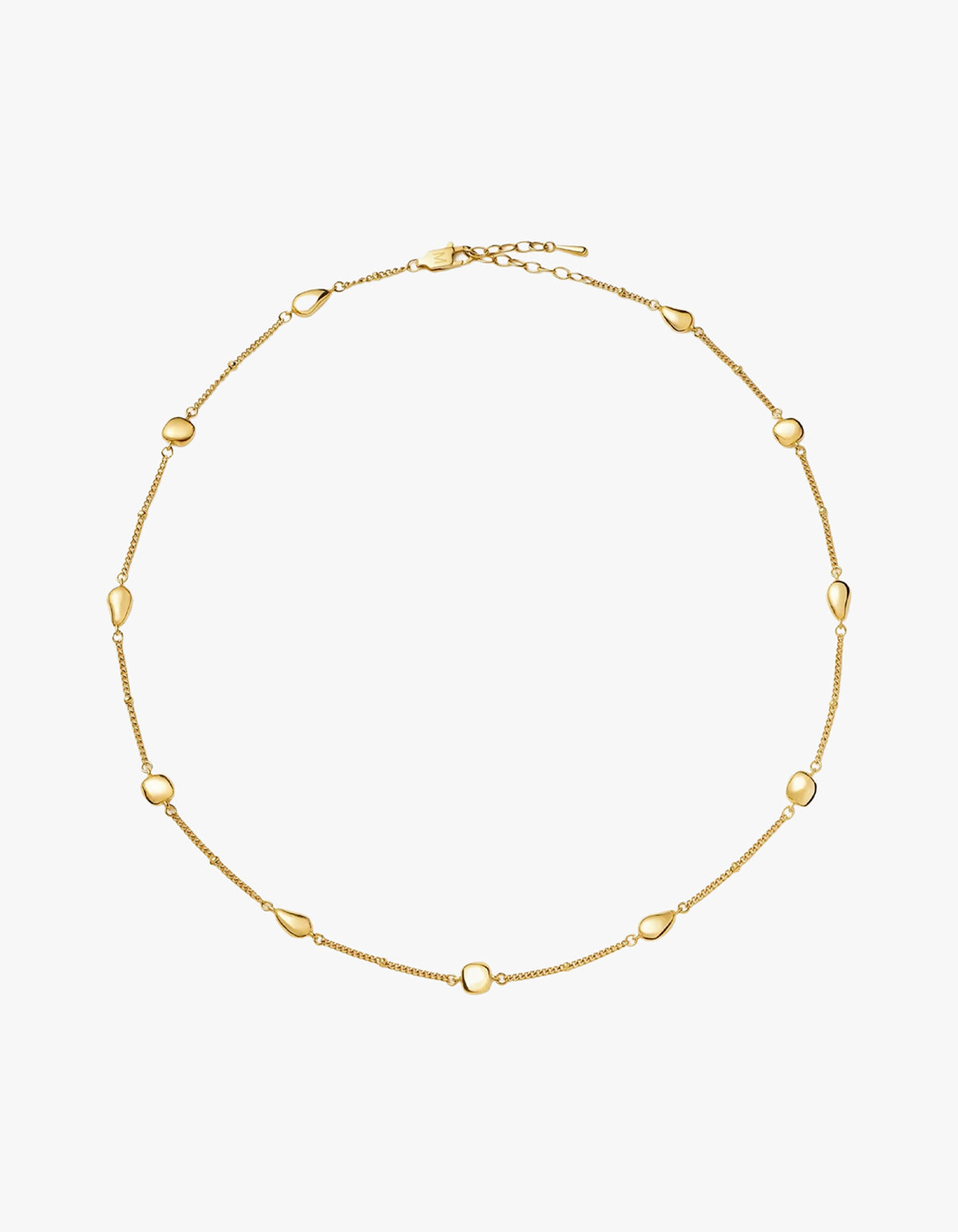 Molten Teardrop Multi Charm Necklace - Gold