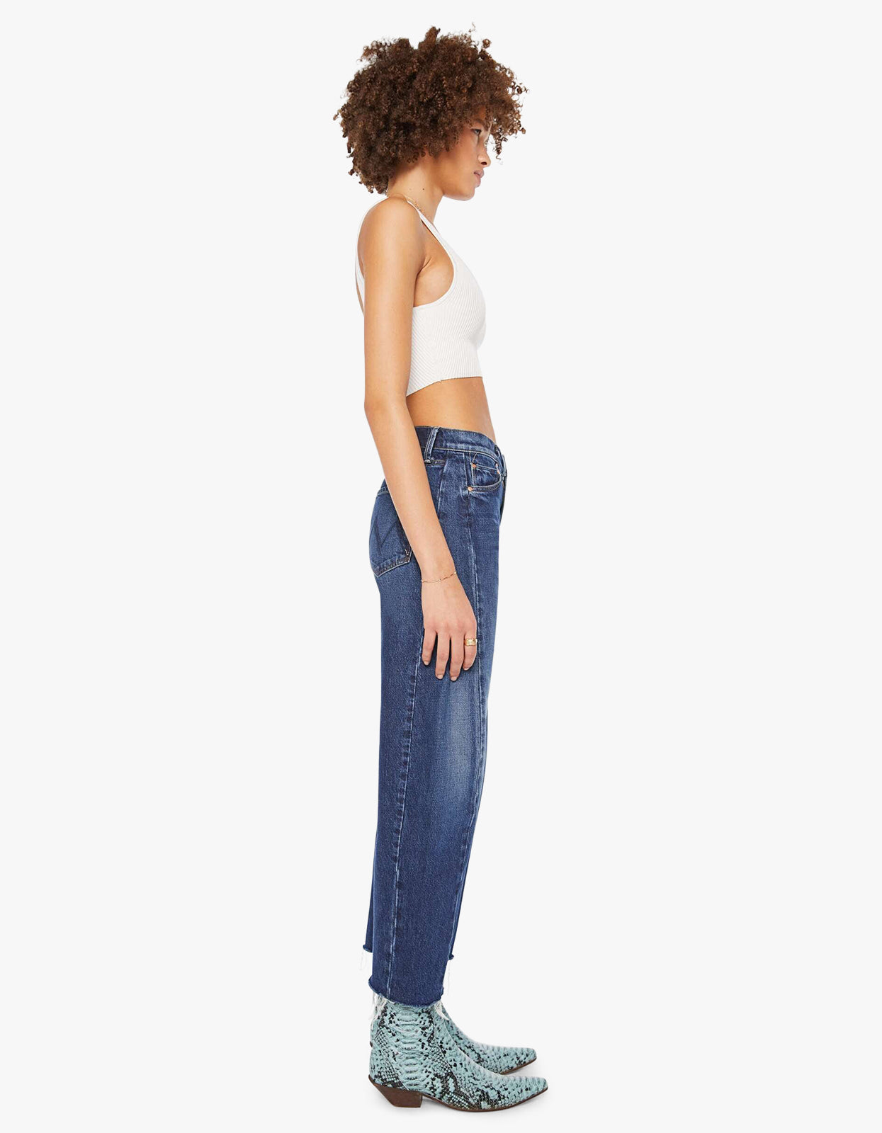 Mid Rise Full Pipe Flood Fray - Unplugged