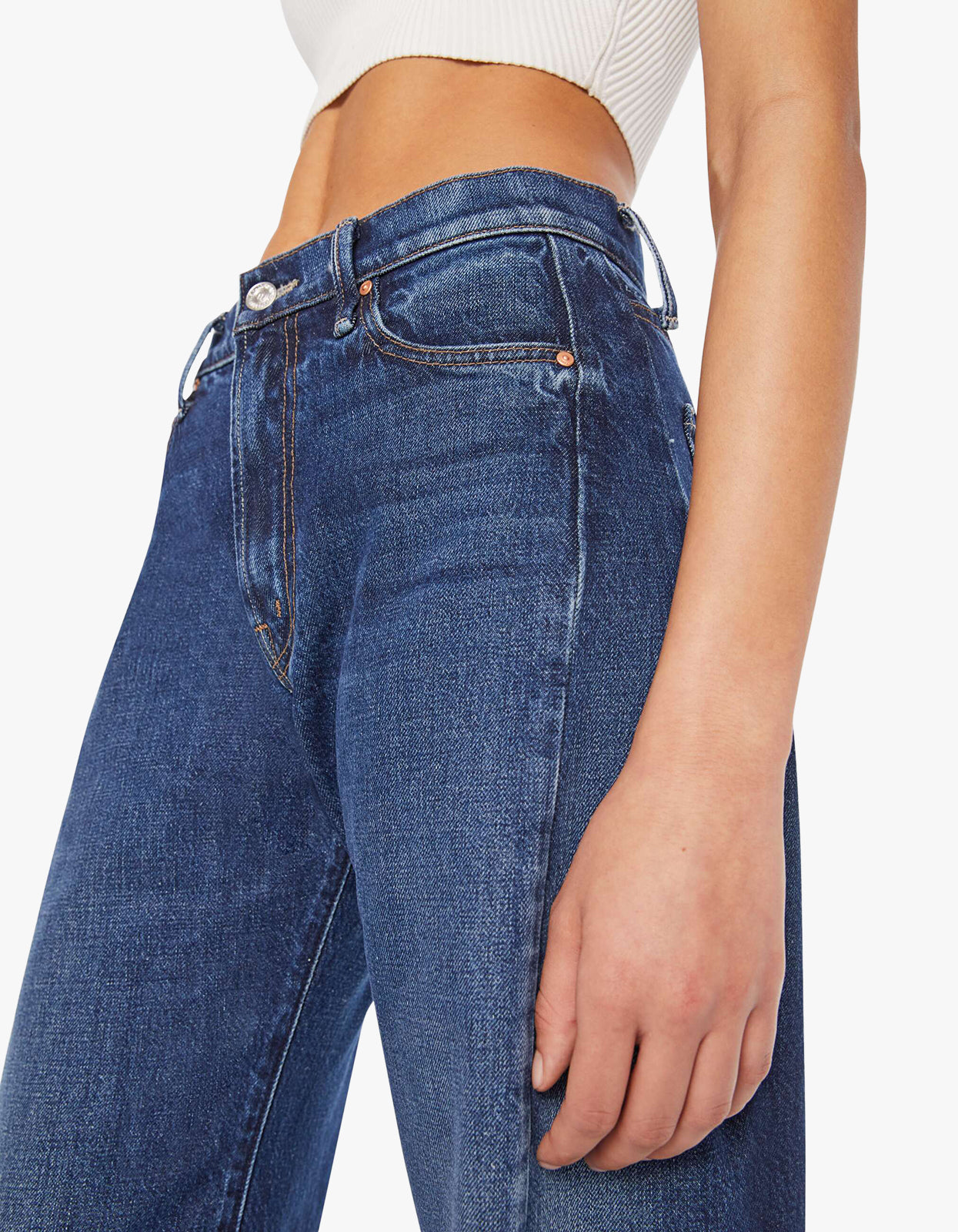 Mid Rise Full Pipe Flood Fray - Unplugged