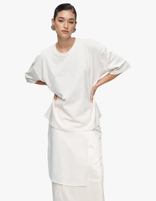 Austin Tee - Oat Marle