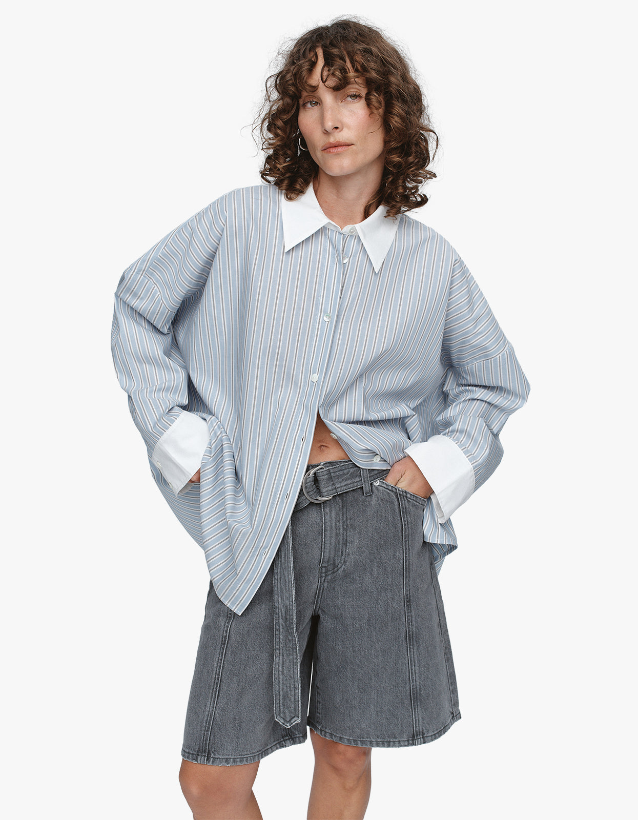 Edie Shirt - Bleu Stripe