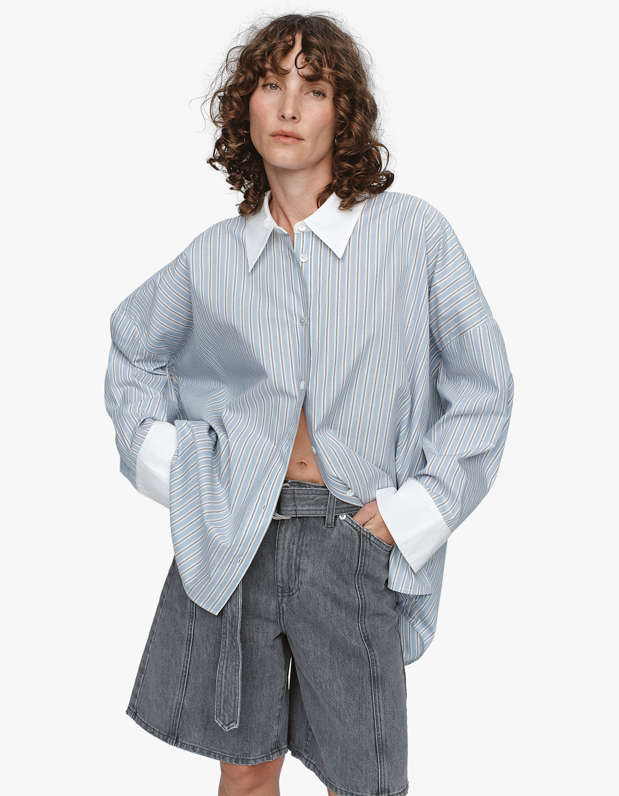 Edie Shirt - Bleu Stripe