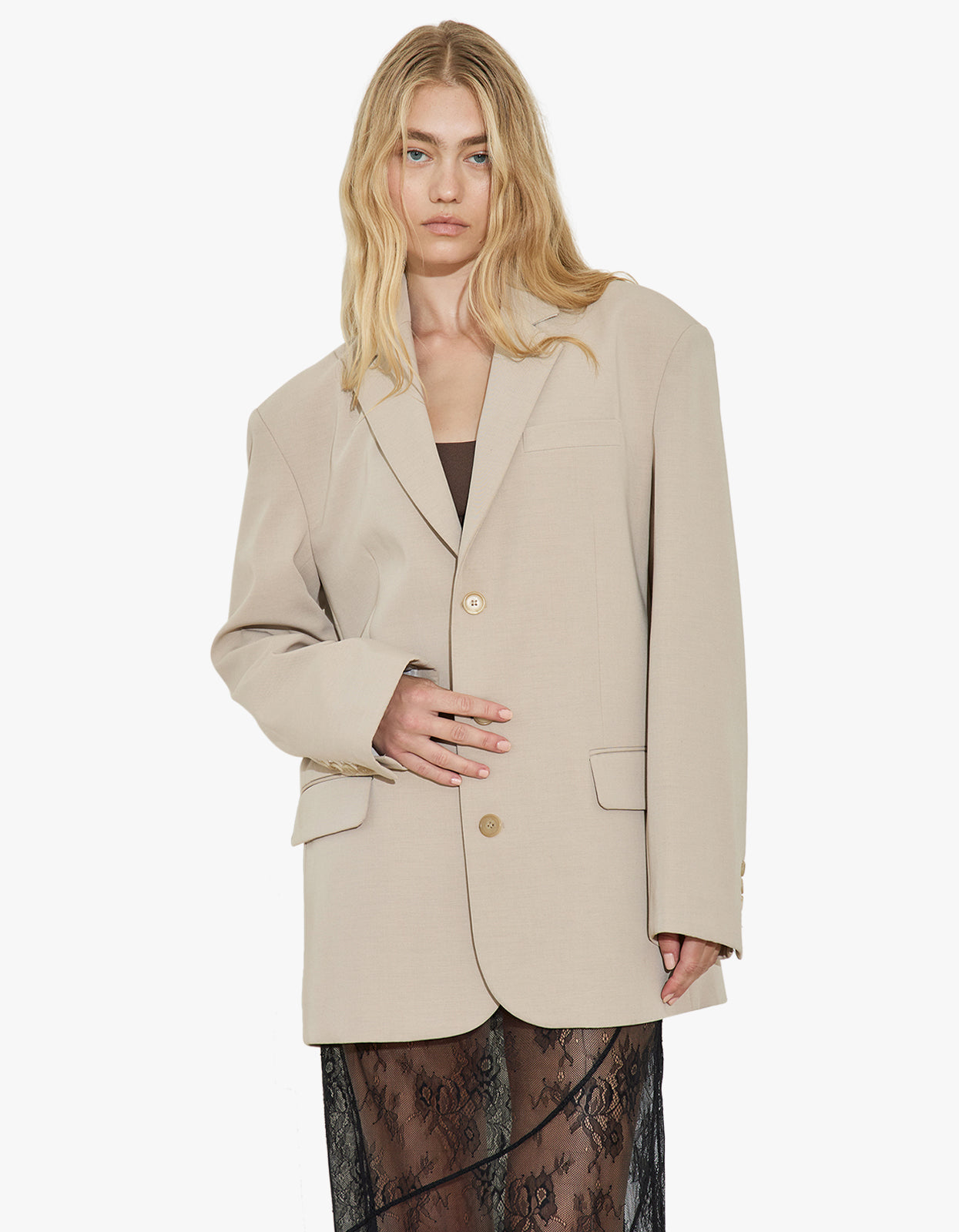 Boyfriend Blazer - Beige