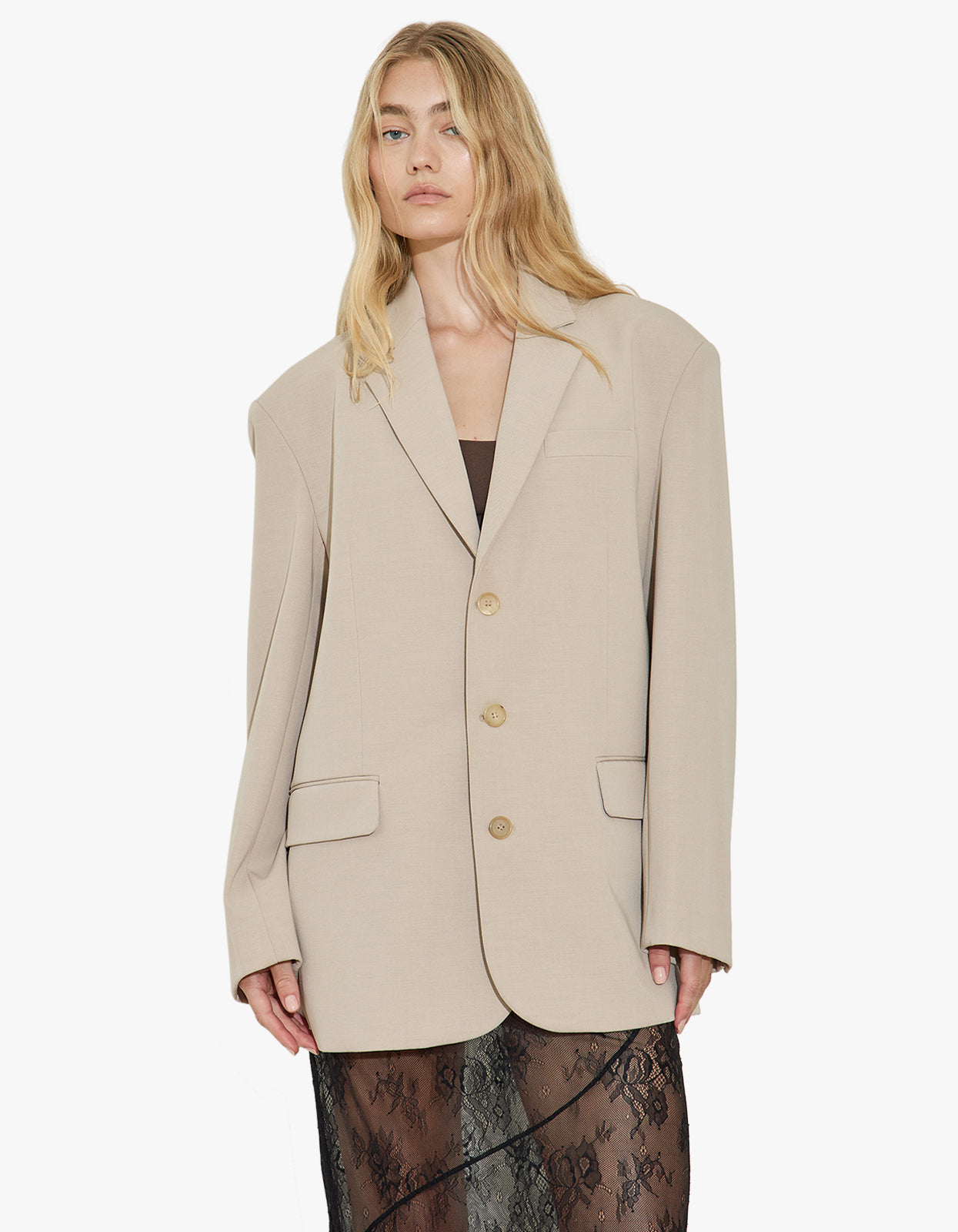Boyfriend Blazer Beige – Superette - Main Image