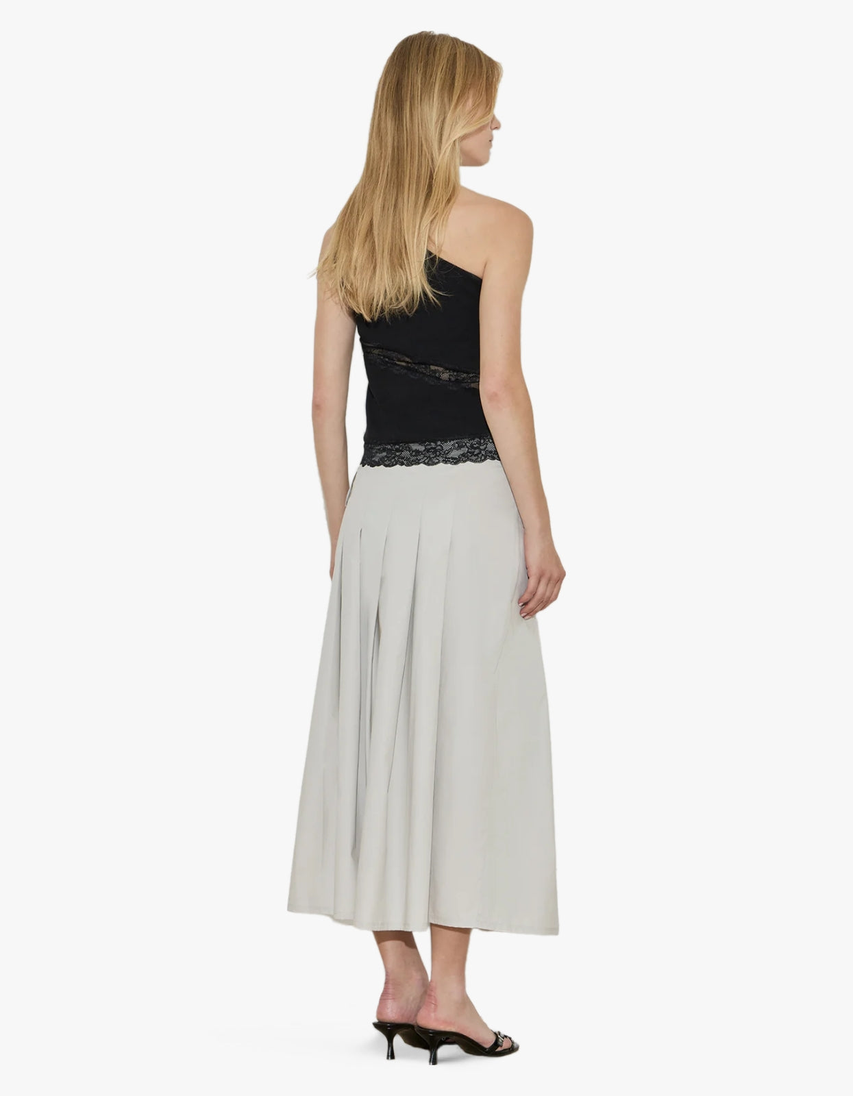 Lace Trimmed Tank - Black