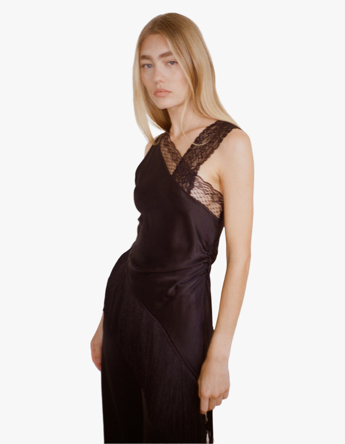 Deconstructed Fringe Top - Black