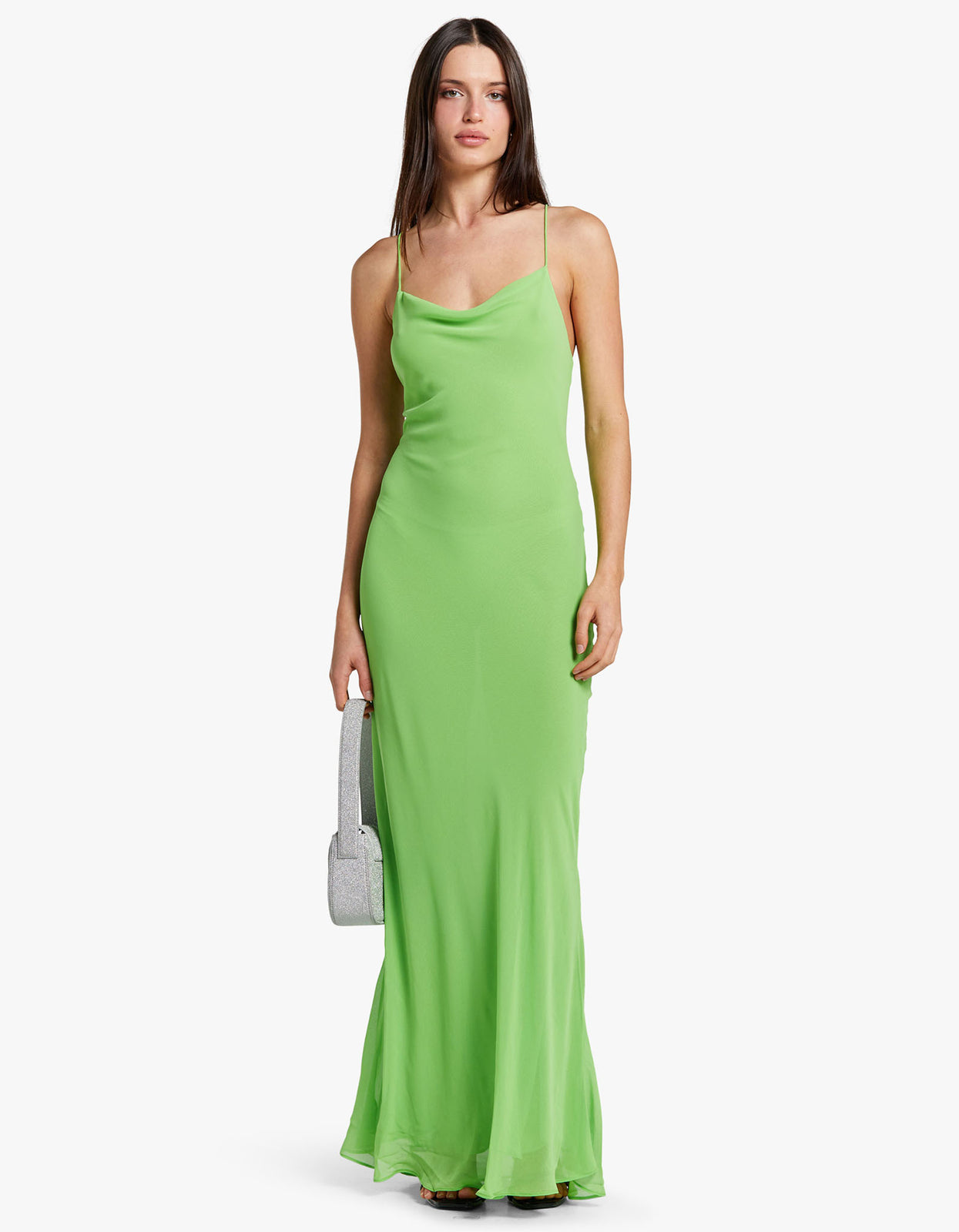 Superette | Elowen Printed Georgette Maxi Dress - Neon Green