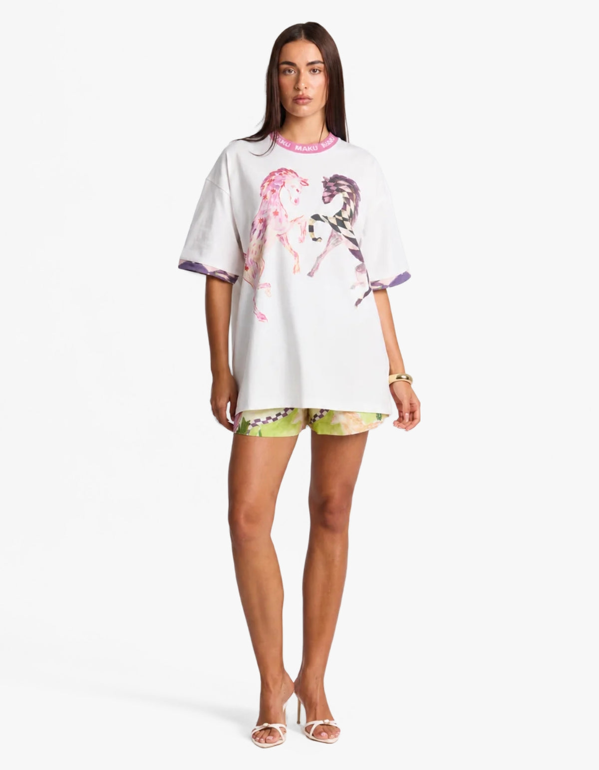 Equestrian Oversize Tee - White
