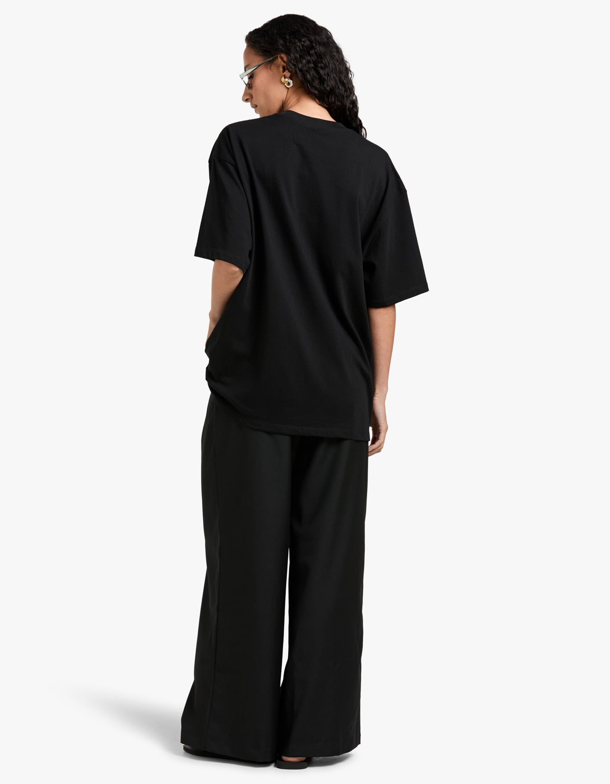 Burgundy Hearts Club Oversize Tee - Black Beauty