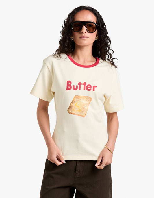 Butter On Toast Fitted Tee - Butter