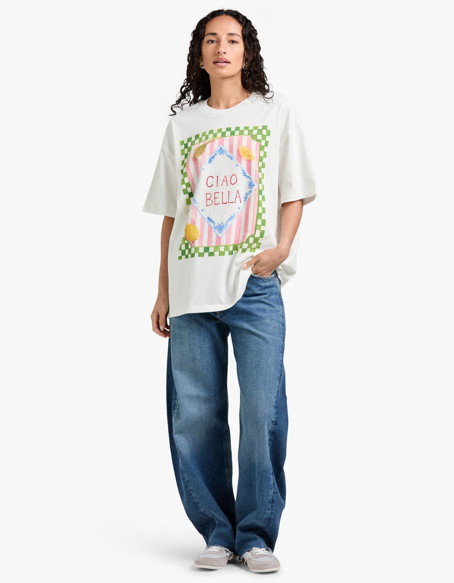 Ciao Bella Oversize Tee - White