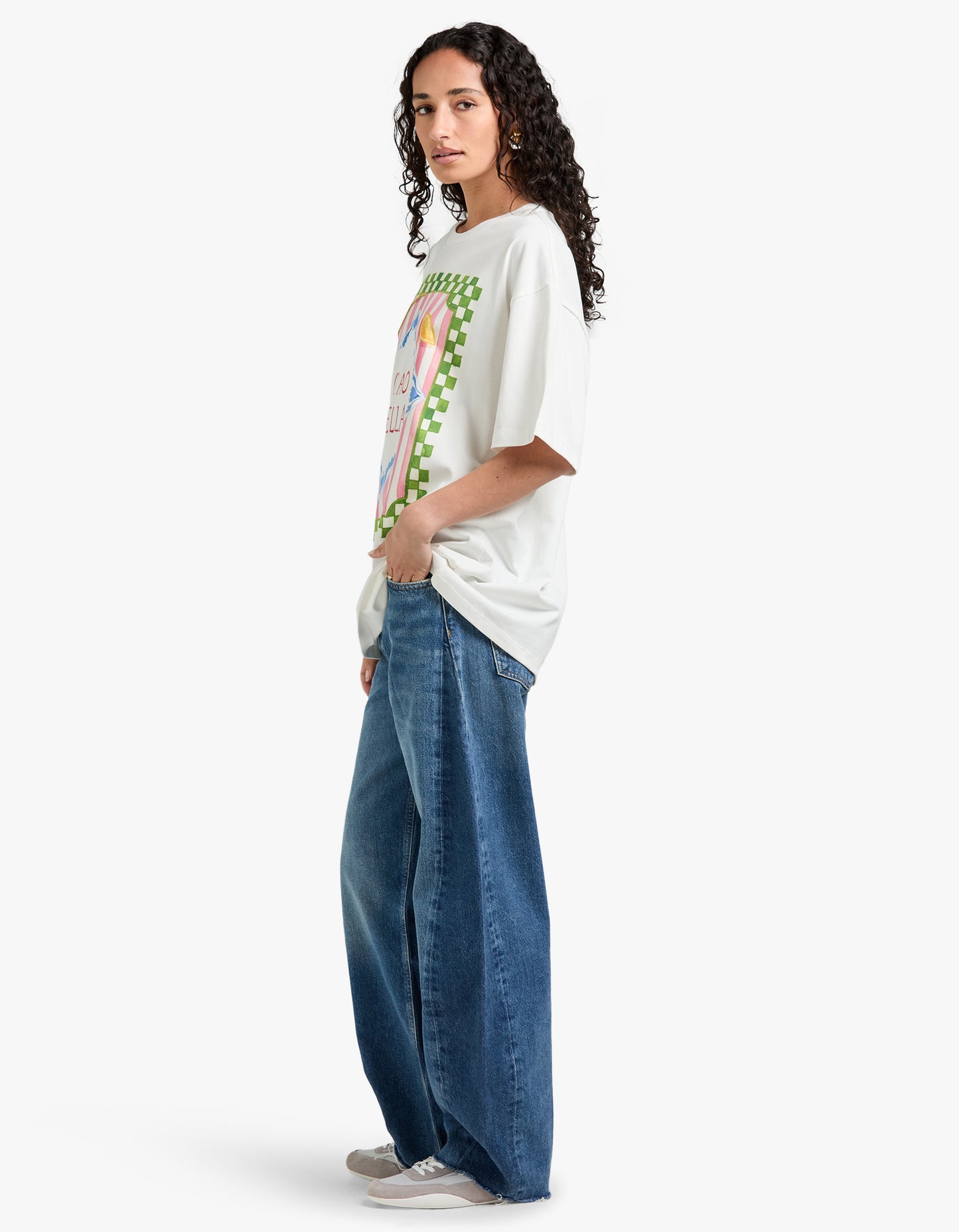 Ciao Bella Oversize Tee - White