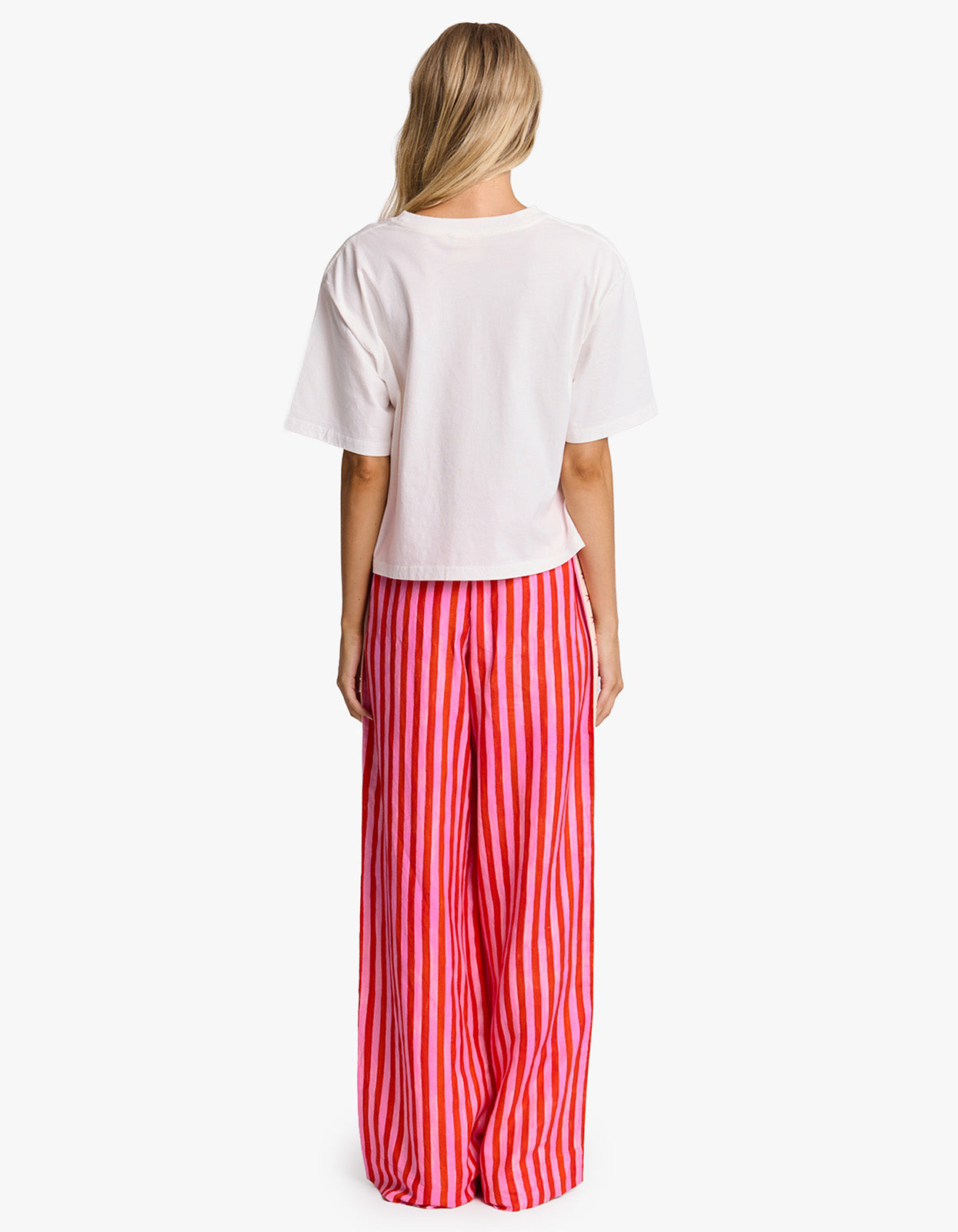 Lovers Bears Boxy Crop Tee - White