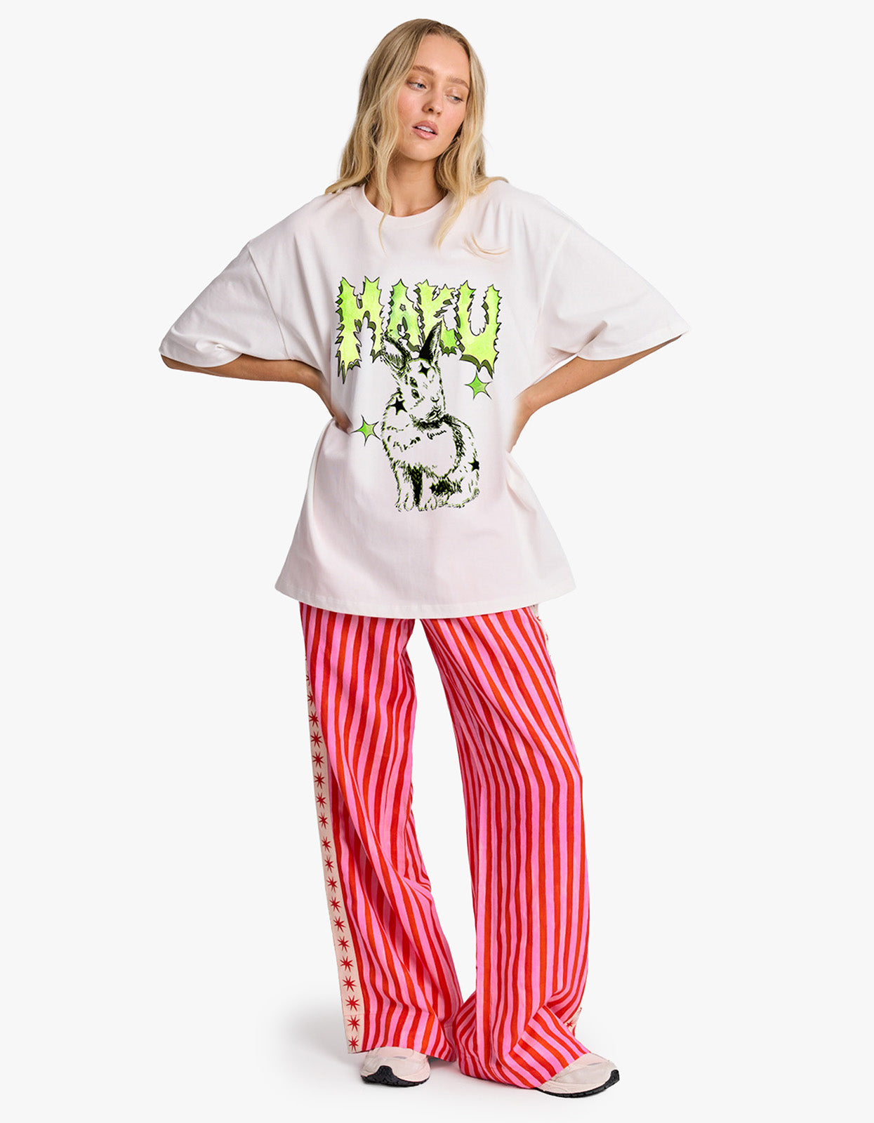 Bunny Oversize Tee - White