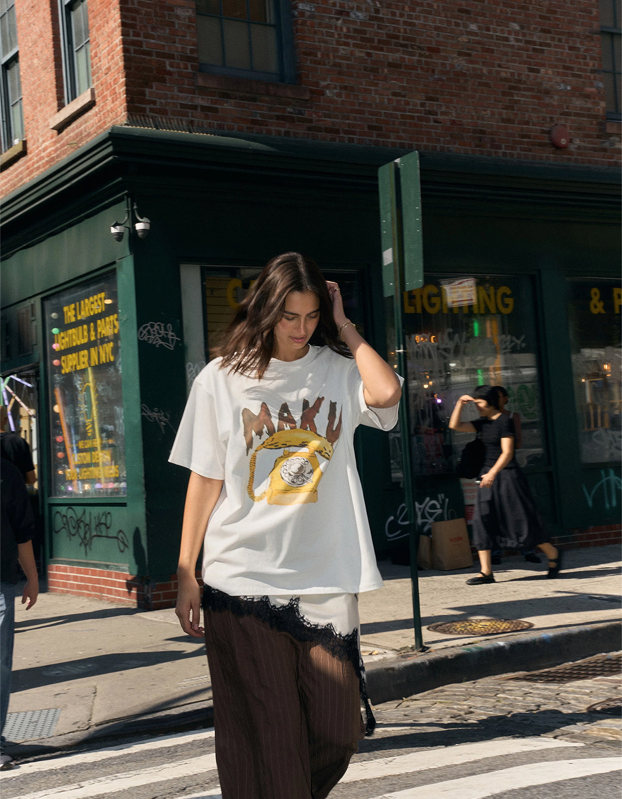 Banana Phone Oversize Tee - White